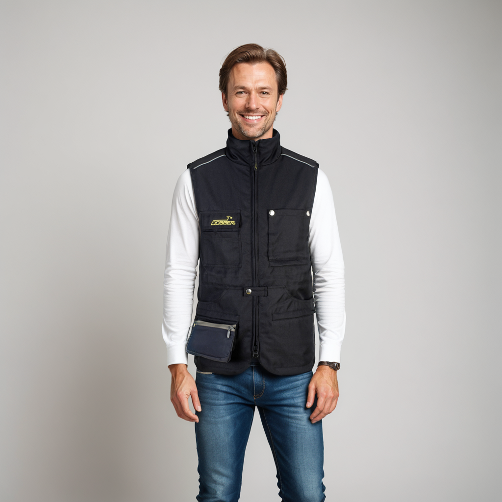 CLASSIC Gilet mit Kragen Unisex schwarz
