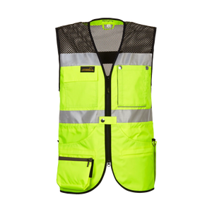 MANTRAILING Weste mit Netz Unisex gelb