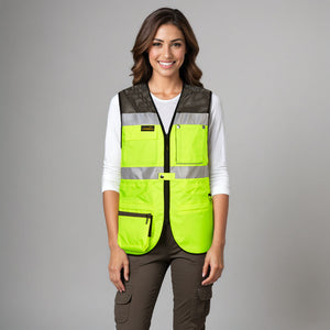 MANTRAILING Weste mit Netz Unisex gelb