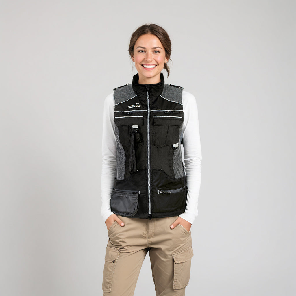 XENA Weste Damen grau schwarz